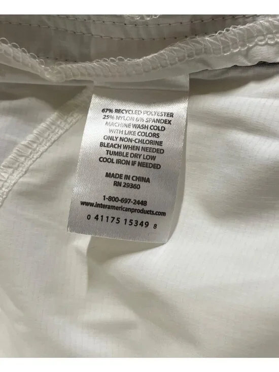 Traj3ctory Lightweight White Shorts With Gray Trim Elastic Waistband Womens XL - Picture 10 of 10